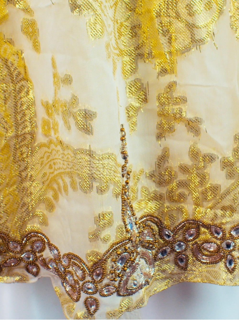 Gold Hawk RARE Vintage Y2K Metallic Babydoll Dress - Picture 14 of 14